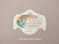 アンティーク パフュームラベル 菫＆薔薇 EXTRAIT AUX FLEURS - LORENZY-PALANCA -