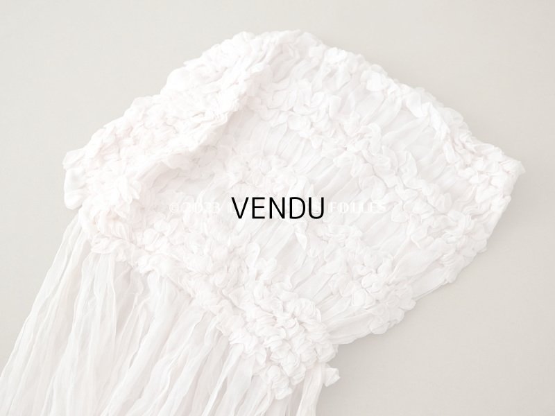 画像6: アンティーク 婚約式 ＆ 結婚式のヘッドドレス シルクオーガンジーのフリル