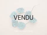アンティーク ベルベットの布花 グリーン 2.5cm