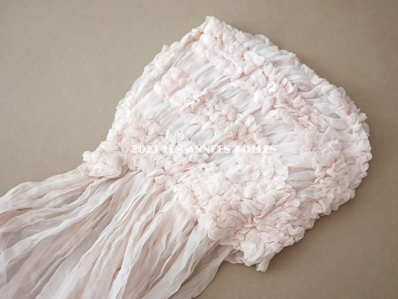 画像5: アンティーク 婚約式 ＆ 結婚式のヘッドドレス シルクオーガンジーのフリル