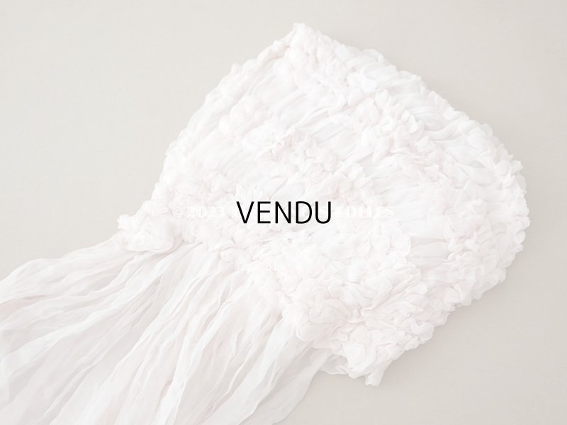 画像5: アンティーク 婚約式 ＆ 結婚式のヘッドドレス シルクオーガンジーのフリル