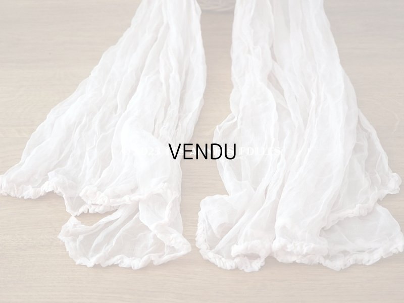 画像12: アンティーク 婚約式 ＆ 結婚式のヘッドドレス シルクオーガンジーのフリル