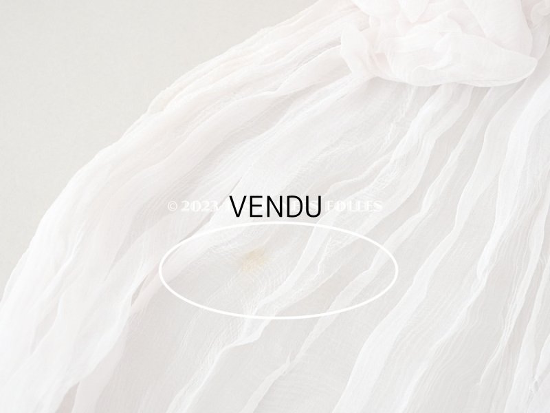 画像2: アンティーク 婚約式 ＆ 結婚式のヘッドドレス シルクオーガンジーのフリル