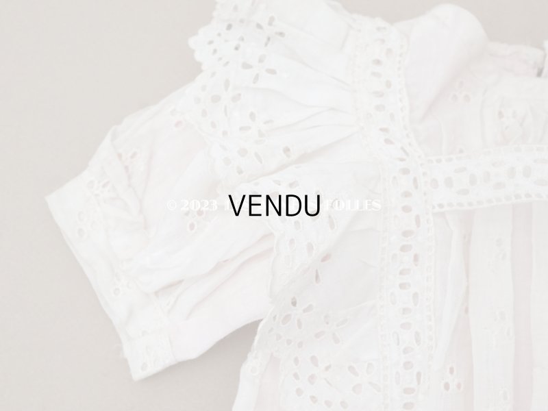 画像3: 【13周年セール対象外】1900年頃 アンティーク ドールドレス ピンクのシルクリボン付