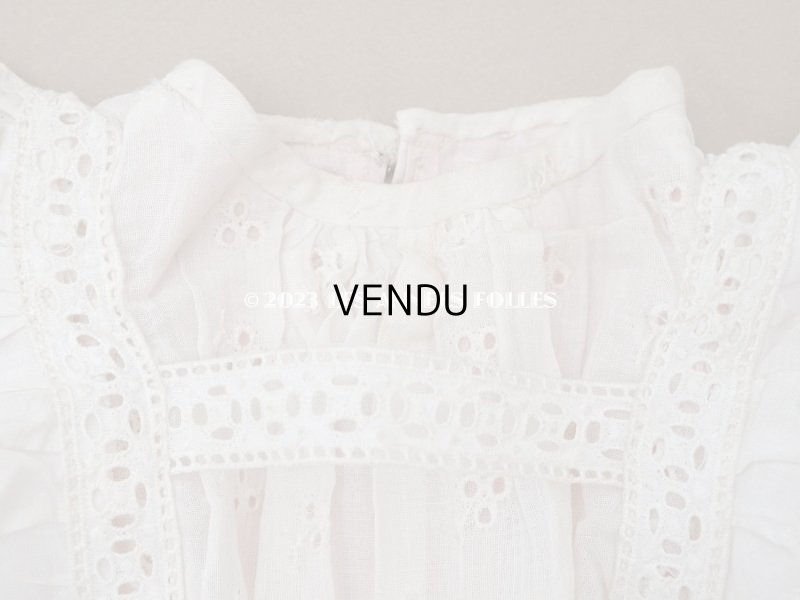 画像6: 【13周年セール対象外】1900年頃 アンティーク ドールドレス ピンクのシルクリボン付