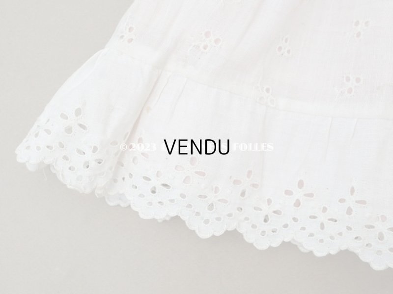 画像8: 【13周年セール対象外】1900年頃 アンティーク ドールドレス ピンクのシルクリボン付