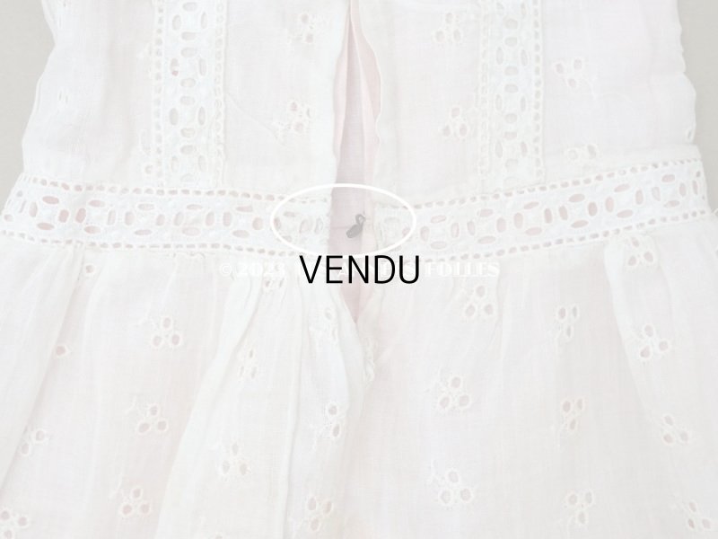 画像12: 【13周年セール対象外】1900年頃 アンティーク ドールドレス ピンクのシルクリボン付