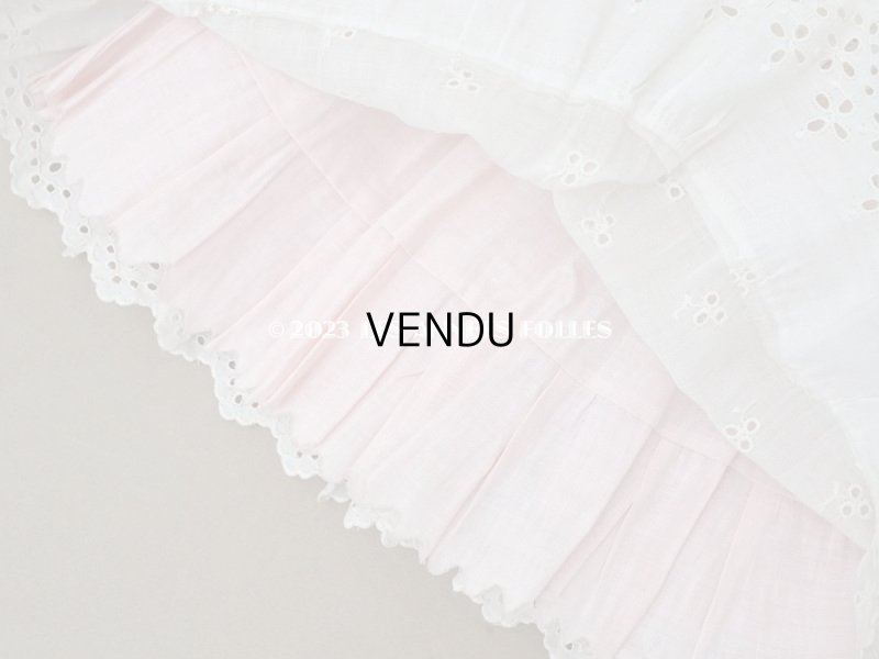 画像9: 【13周年セール対象外】1900年頃 アンティーク ドールドレス ピンクのシルクリボン付