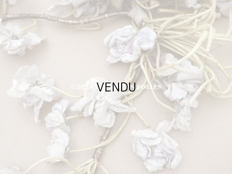 画像4: 【13周年セール対象外】1900年頃 アンティーク 菫の布花のヘッドドレス パルマ菫