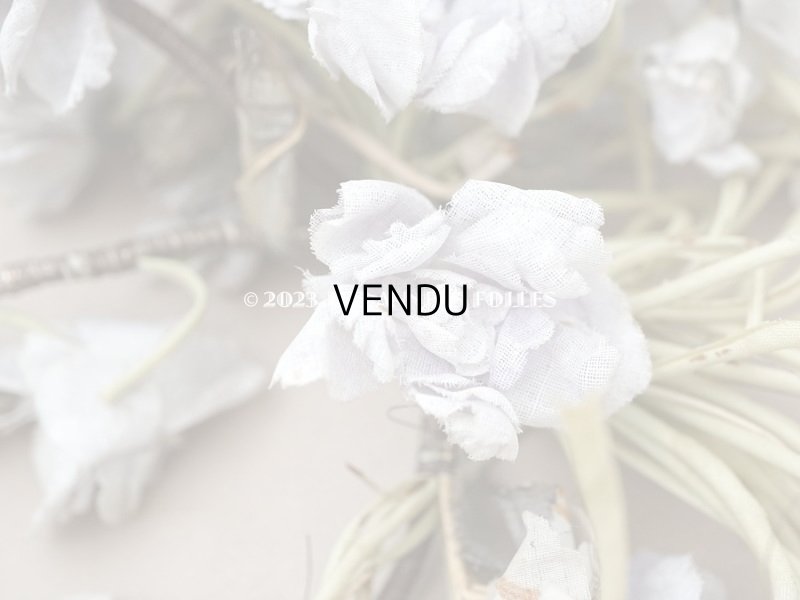 画像3: 【13周年セール対象外】1900年頃 アンティーク 菫の布花のヘッドドレス パルマ菫