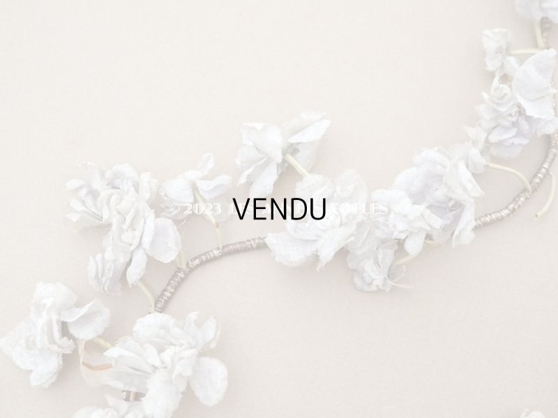 画像10: 【13周年セール対象外】1900年頃 アンティーク 菫の布花のヘッドドレス パルマ菫