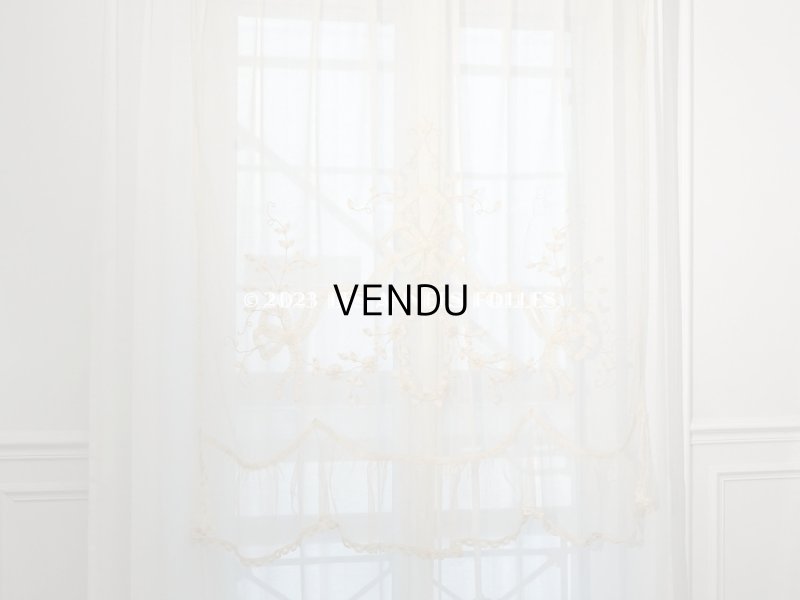 画像5: 【13周年セール対象外】未使用 アンティーク レースカーテン リボンのガーランド　アイボリー 横135cm×縦156cm