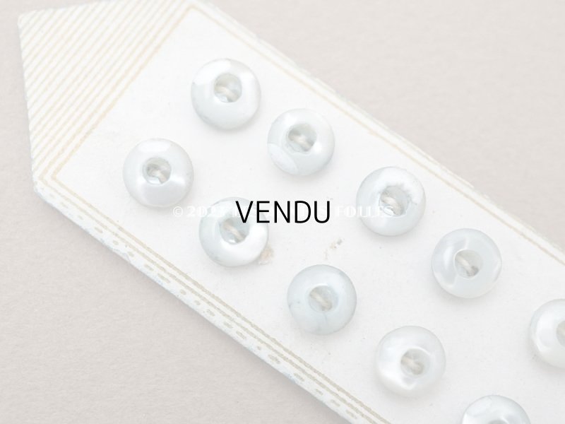 画像5: アンティーク マザーオブパール製 極小 ボタン 6mm 12ピース シェルボタン パウダーブルー