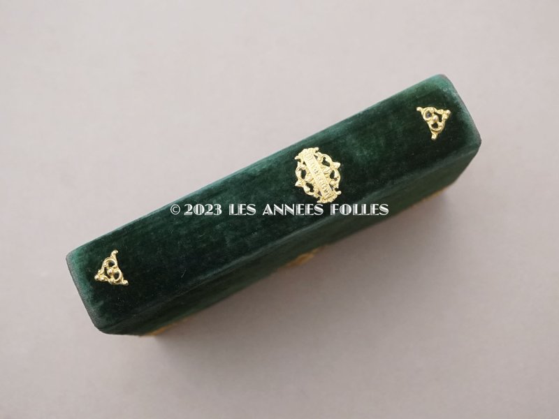 画像4: 1825年 アンティーク ミサ典書 グリーンのベルベット キリストの留め金