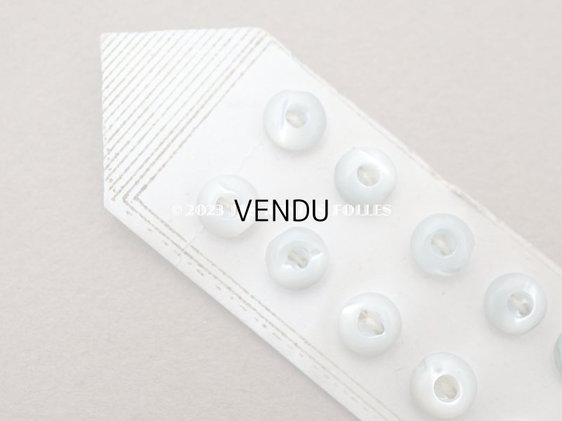 画像8: アンティーク マザーオブパール製 極小 ボタン 6mm 12ピース シェルボタン パウダーブルー