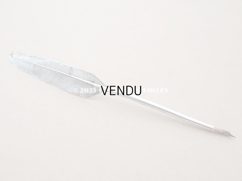 画像2: 【13周年セール対象外】1900年代 アンティーク シルバー製 羽のペン軸 