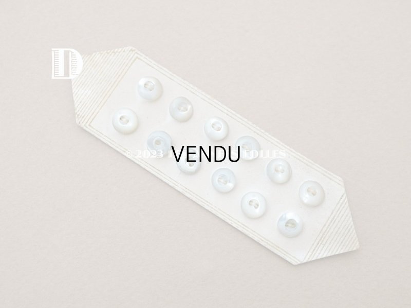 画像13: アンティーク マザーオブパール製 極小 ボタン 6mm 12ピース シェルボタン パウダーブルー