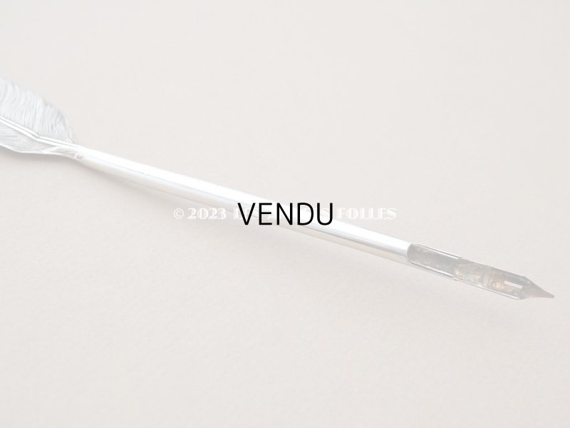 画像8: 【13周年セール対象外】1900年代 アンティーク シルバー製 羽のペン軸 