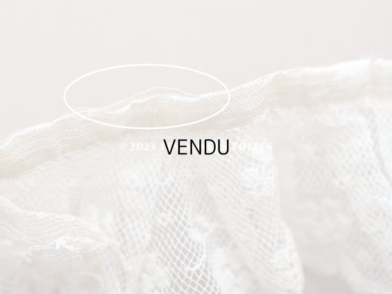 画像6: 【13周年セール対象外】アンティーク プリーツレース 花模様  3.7cm幅  98cm