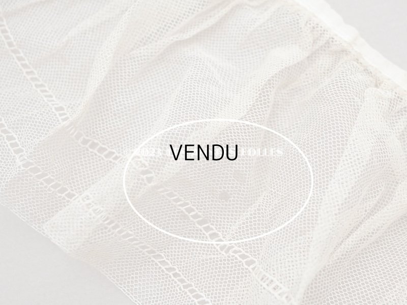 画像5: 【13周年セール対象外】アンティーク フリルレース　花模様  9.4cm幅  72cm  ライトベージュ 