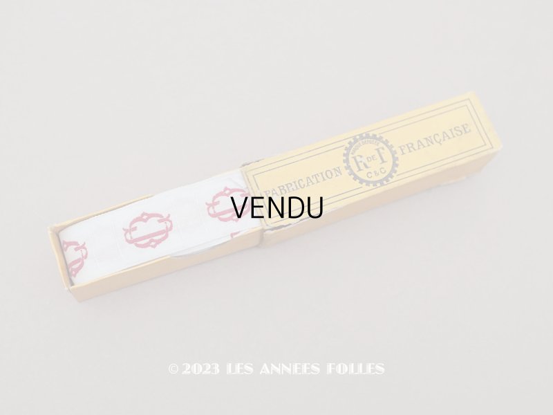 画像1: アンティーク ダブルモノグラム【CO】イニシャルテープ 約3.4m