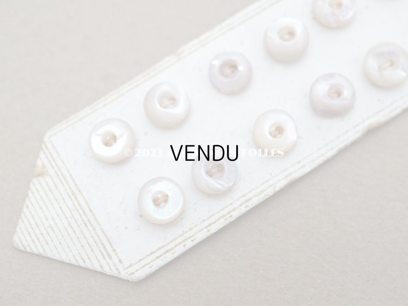 画像4: 1900年 アンティーク マザーオブパール製 極小 ボタン 6mm 12ピース シェルボタン スノーパープル