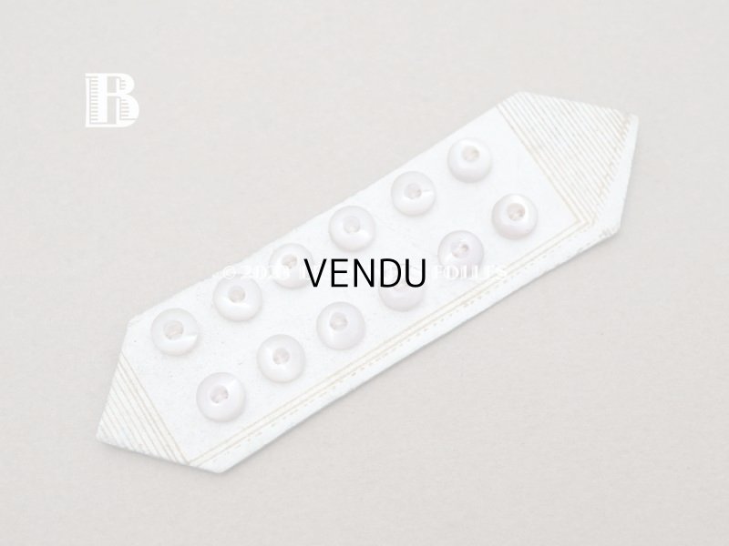 画像6: 1900年 アンティーク マザーオブパール製 極小 ボタン 6mm 12ピース シェルボタン スノーパープル