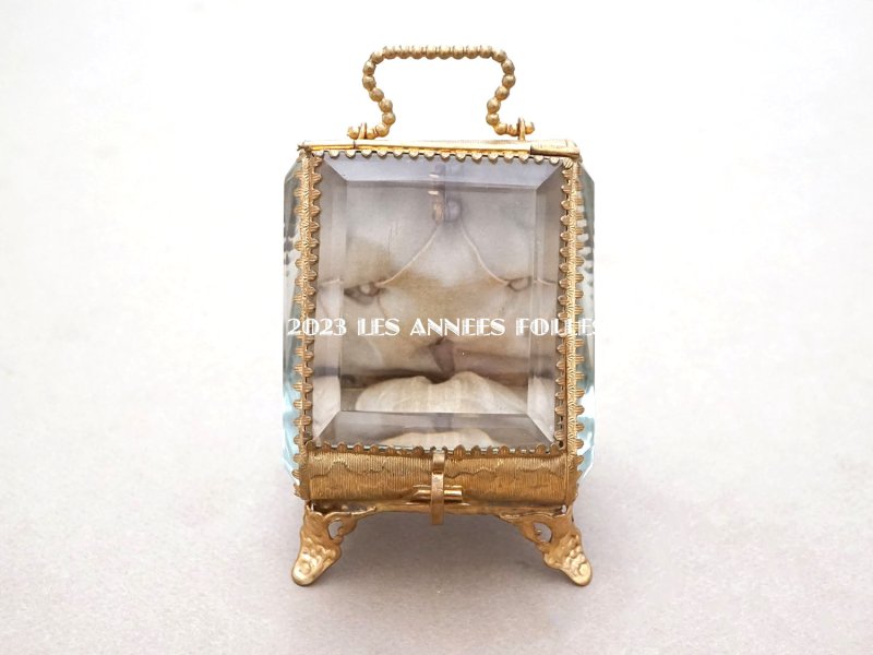画像2: アンティーク 懐中時計 & ジュエリーボックス パウダーピンクのシルク製クッション
