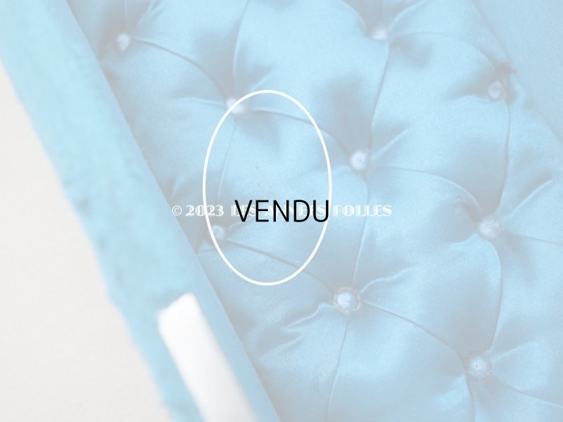 画像16: アンティーク ベルベットのグローブボックス ジュエリーケース スモーキーブルー　シルク製クッション