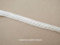 アンティーク 極細 ドット刺繍入りトリム オフホワイト 6mm幅