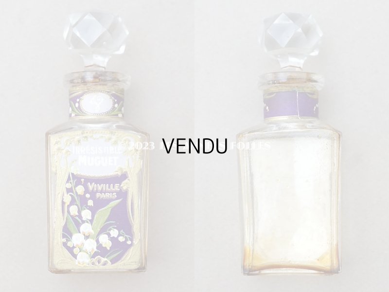 画像4: アンティーク  鈴蘭のパフュームボトル クリスタル製 IRRESISTIBLE MUGUET  - VIVILLE PARIS -