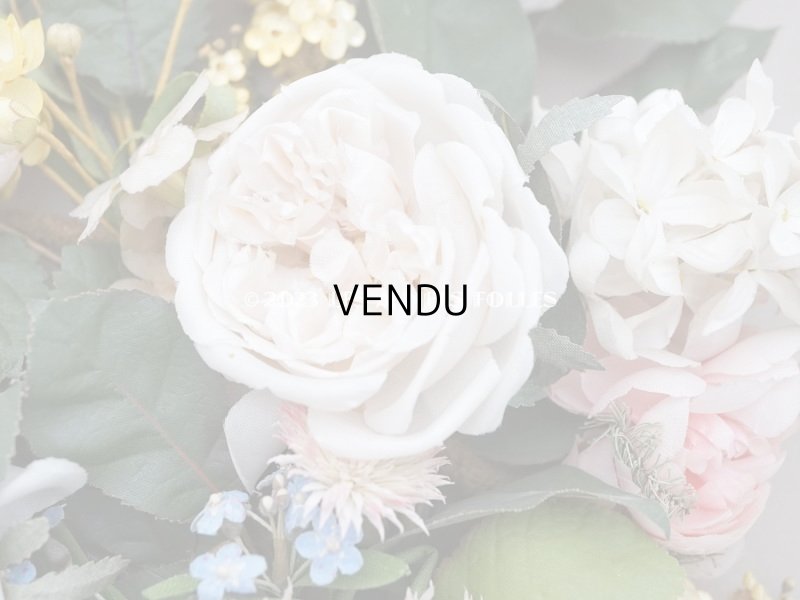 画像7: 19世紀 新品同様 アンティーク 薔薇＆ライラック＆勿忘草＆白詰草の布花　グローブ・ド・マリエのブーケ 