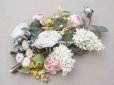 画像3: 19世紀 新品同様 アンティーク 薔薇＆ライラック＆勿忘草＆白詰草の布花　グローブ・ド・マリエのブーケ 