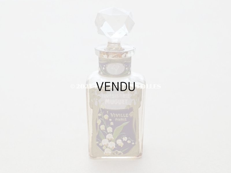 画像2: アンティーク  鈴蘭のパフュームボトル クリスタル製 IRRESISTIBLE MUGUET  - VIVILLE PARIS - 