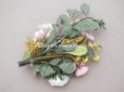 画像16: 19世紀 新品同様 アンティーク 薔薇＆ライラック＆勿忘草＆白詰草の布花　グローブ・ド・マリエのブーケ 