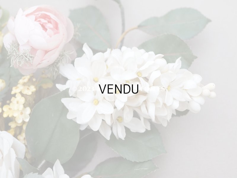 画像13: 19世紀 新品同様 アンティーク 薔薇＆ライラック＆勿忘草＆白詰草の布花　グローブ・ド・マリエのブーケ 