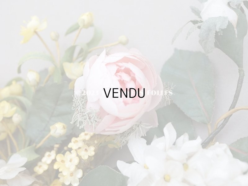 画像14: 19世紀 新品同様 アンティーク 薔薇＆ライラック＆勿忘草＆白詰草の布花　グローブ・ド・マリエのブーケ 