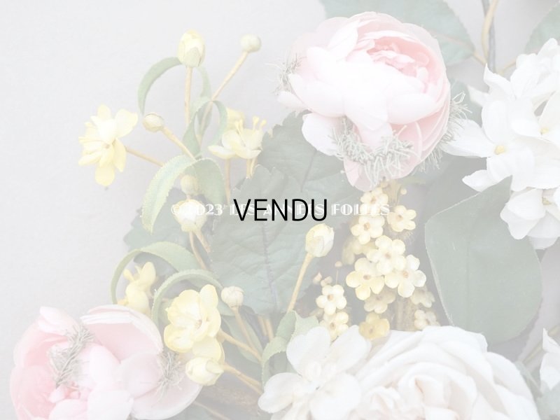 画像12: 19世紀 新品同様 アンティーク 薔薇＆ライラック＆勿忘草＆白詰草の布花　グローブ・ド・マリエのブーケ 