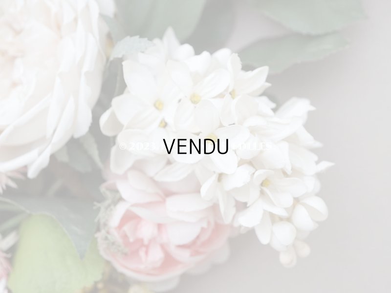 画像11: 19世紀 新品同様 アンティーク 薔薇＆ライラック＆勿忘草＆白詰草の布花　グローブ・ド・マリエのブーケ 