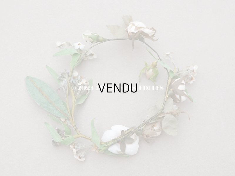 画像7: 19世紀末 アンティーク ドール用  ティアラ ピンクの薔薇の花冠