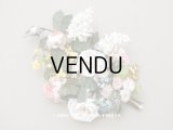 19世紀 新品同様 アンティーク 薔薇＆ライラック＆勿忘草＆白詰草の布花　グローブ・ド・マリエのブーケ 