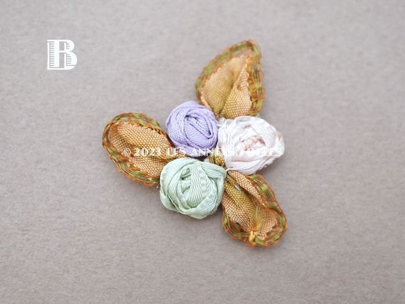 画像5: アンティーク 3職の薔薇のロココモチーフ