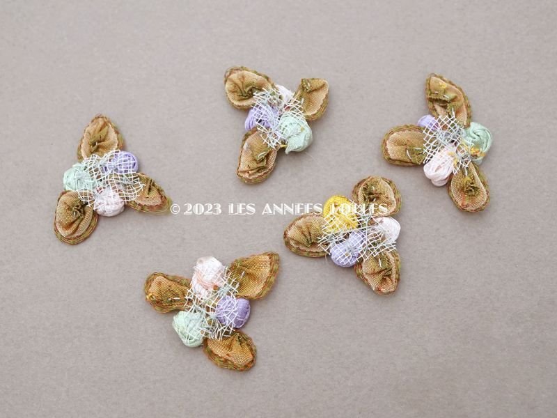 画像3: アンティーク 3職の薔薇のロココモチーフ