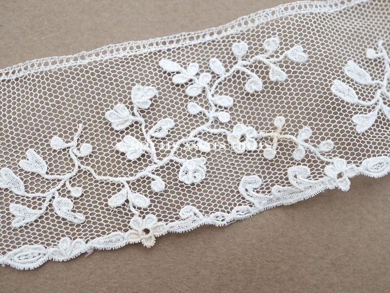 画像6: 19世紀 アンティーク ニードルレースのアプリカシオン 90cm