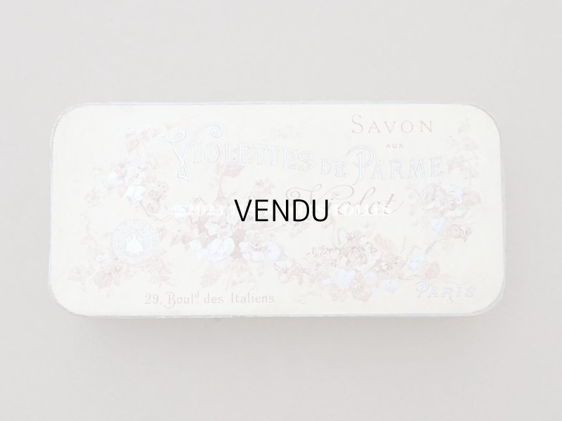 画像3: 19世紀末 アンティーク 菫のソープーボックス SAVON AUX VIOLETTES DE PARME - VIOLET PARIS -