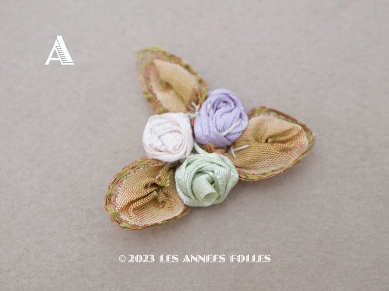 画像4: アンティーク 3職の薔薇のロココモチーフ