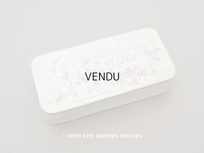 画像2: 19世紀末 アンティーク 菫のソープーボックス SAVON AUX VIOLETTES DE PARME - VIOLET PARIS -