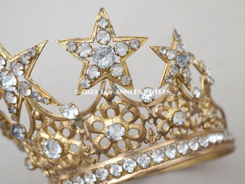 画像6: 19世紀 アンティーク マリア像の冠 王冠 星のモチーフ