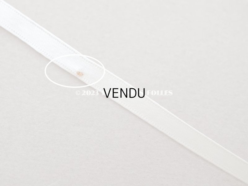 画像8: 19世紀 アンティーク シルク製 サテンリボン 極細 5mm幅  エクリュ 2.7m ベビー用ボネ