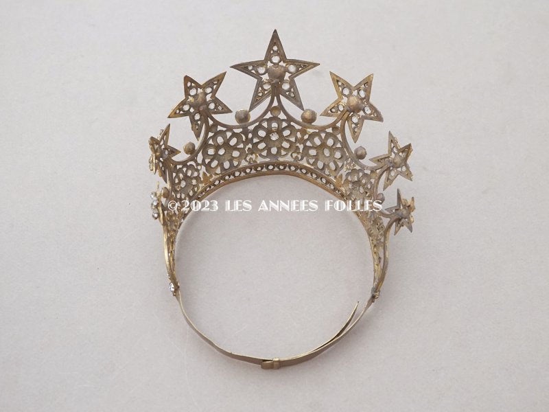 画像3: 19世紀 アンティーク マリア像の冠 王冠 星のモチーフ